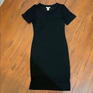 Black dress with lace detailing